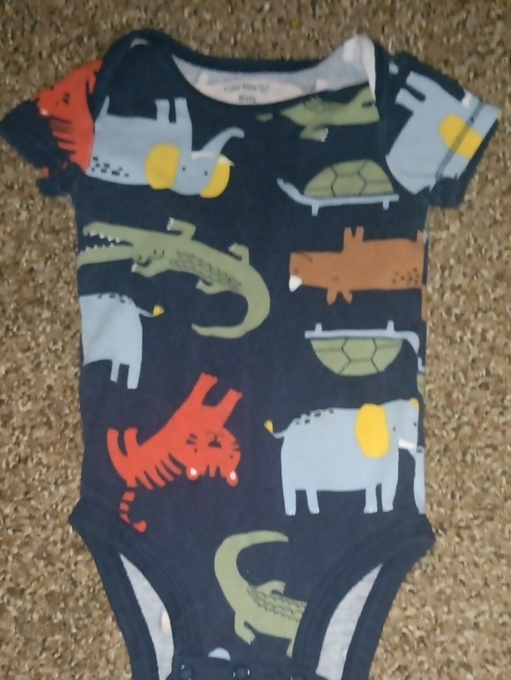 Carter's Navy Animal Print One-Piece Bodysuit for Kids